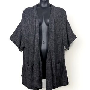 Barefoot Dreams 2X bamboo cozy chic lite heather kimono cardigan sweater 3/4